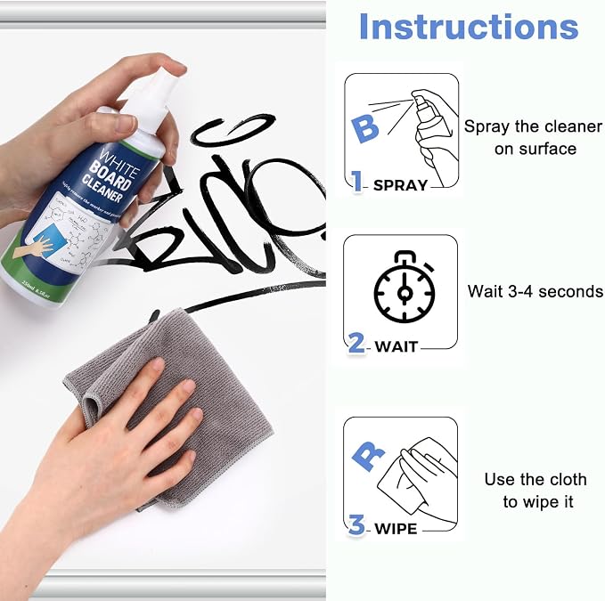 10 Pack Whiteboard Cleaner Spray 8.5oz Dry Erase Board Cleaner - Image 6