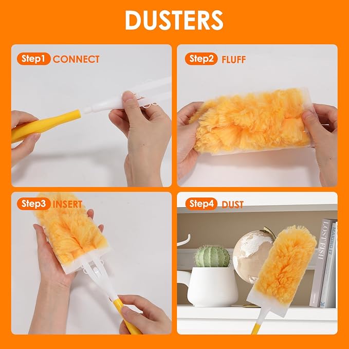 50 Count Duster Refills, Static Dust Removal Brush Disposable Replacement Head - Image 6