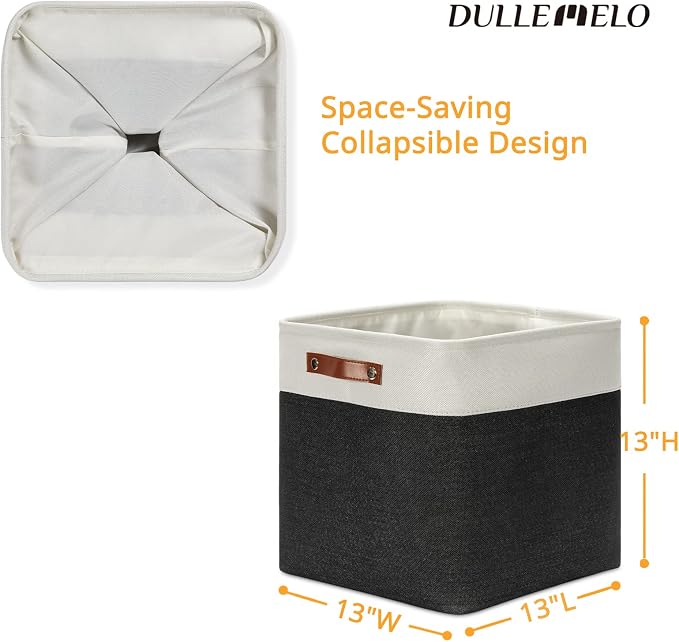 DULLEMELO Storage Baskets, 13 Inch Cube Storage Bins - Image 2