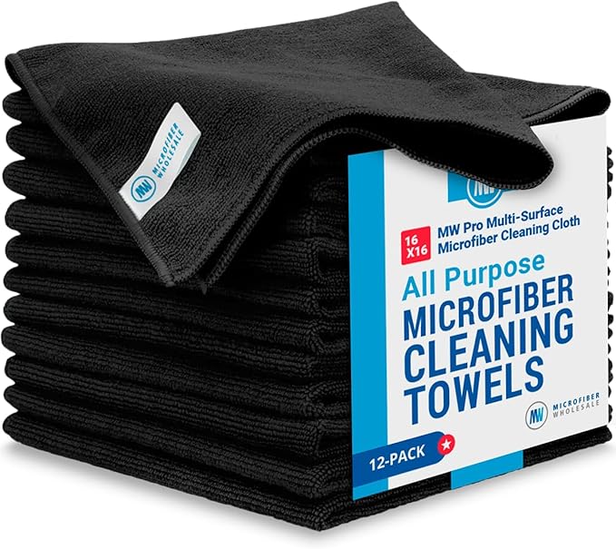 Microfiber Wholesale MW Pro Multi-Surface Microfiber Towel – 12 Pack | Premium by MicrofiberWholesale