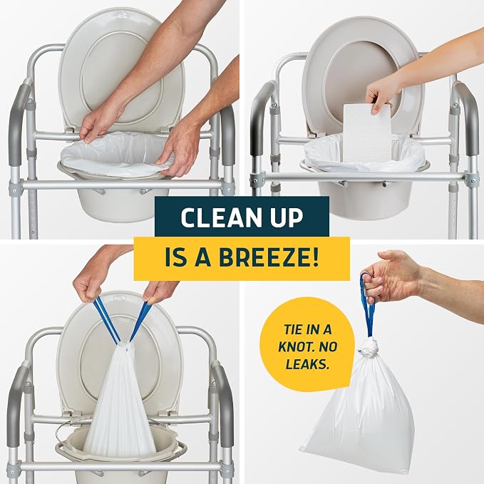 Lunderg Commode Liners with Absorbent Pads - Image 3