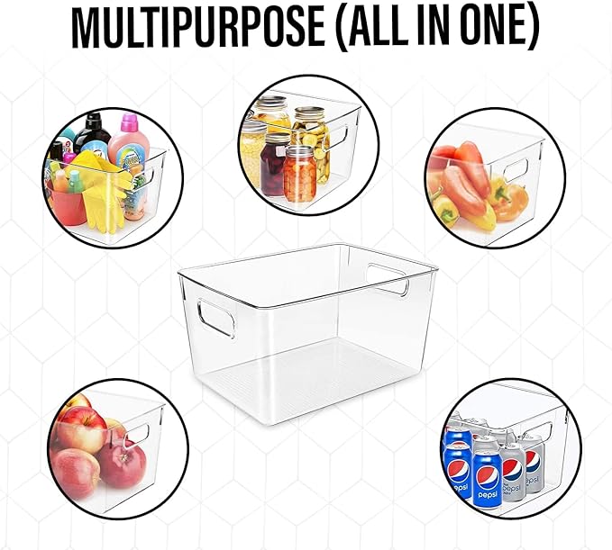 Clear storage organizer bins, Kitchen Cabinet Organizers and Storage Baskets - Image 6