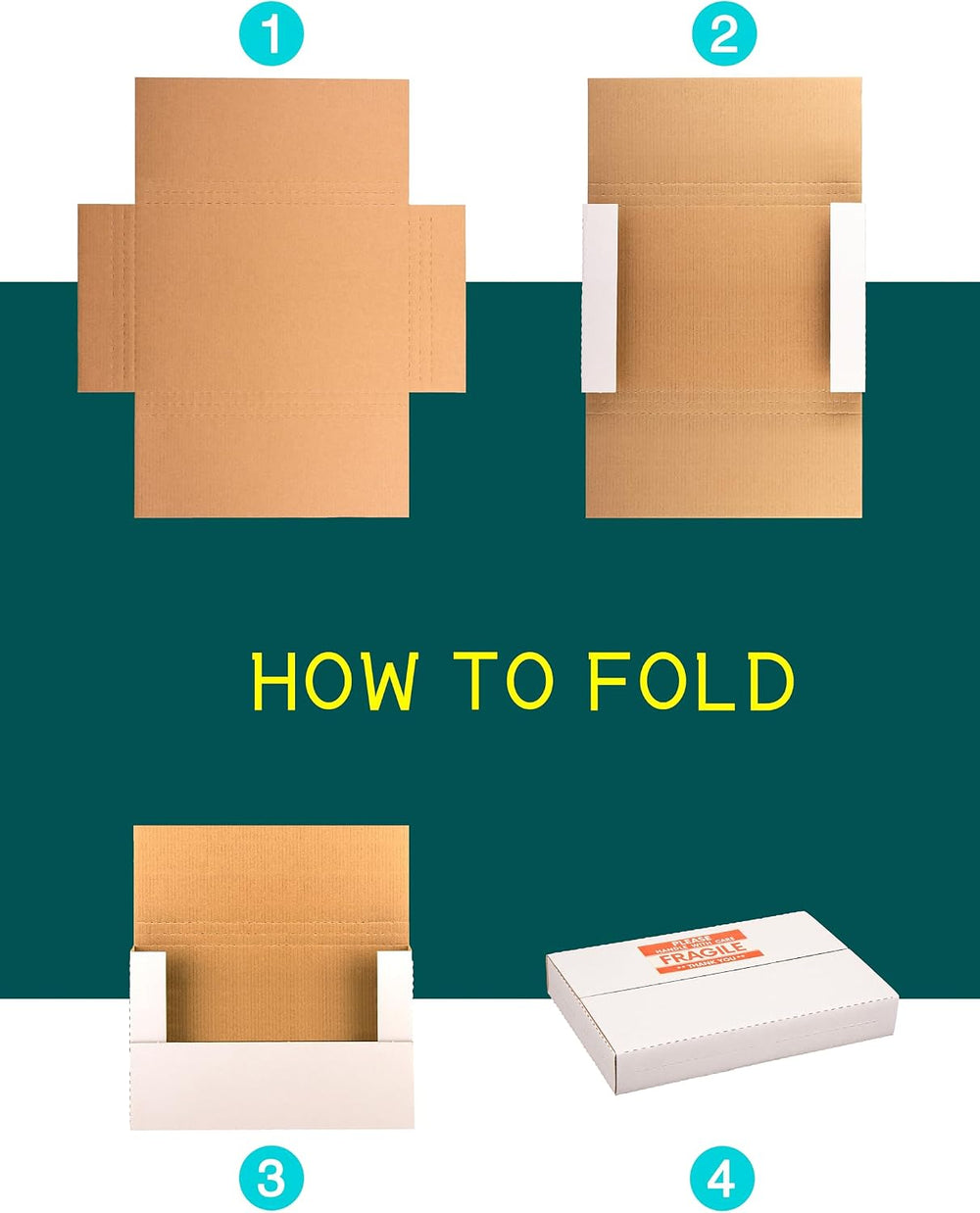 Comic Book & Magazine Mailers Boxes, 25-Pack, 11x8.5x1.9 Inch