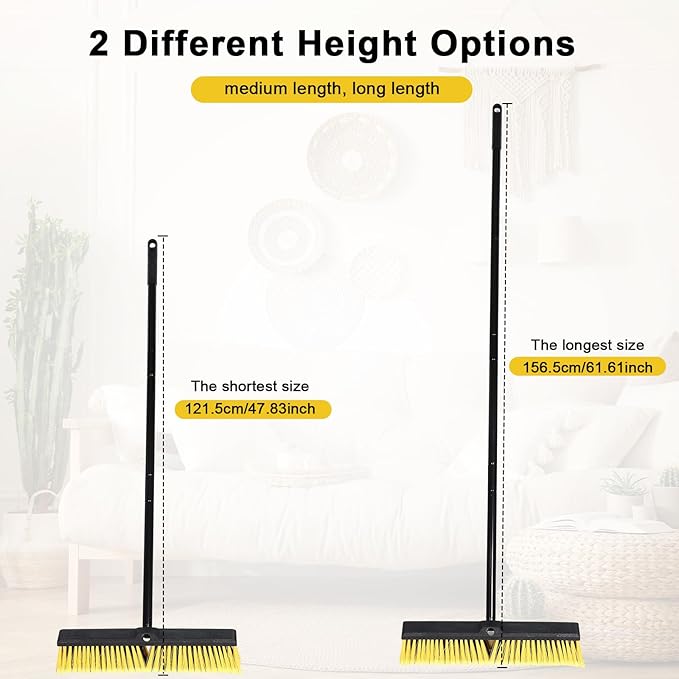 Zhehao 6 Pack 18 Inches Push Broom Outdoor, Concrete Floor Cleaning - Image 3