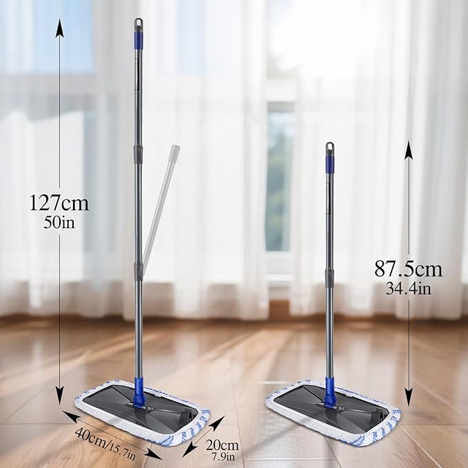 MASTERTOP Microfibre Flat Mop, Extended Wet Dry Large Floor Mop - Image 6