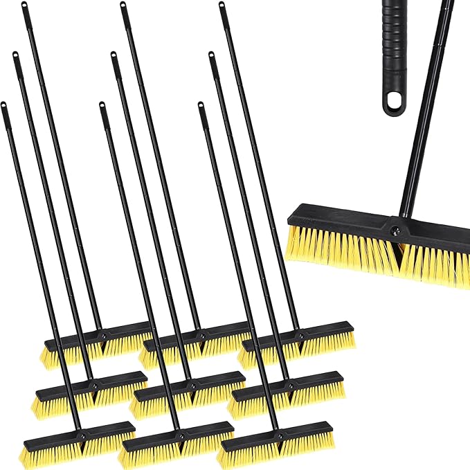 Zhehao 10 Pack 18 Inches Push Broom Outdoor, Concrete Floor Cleaning by Zhehao