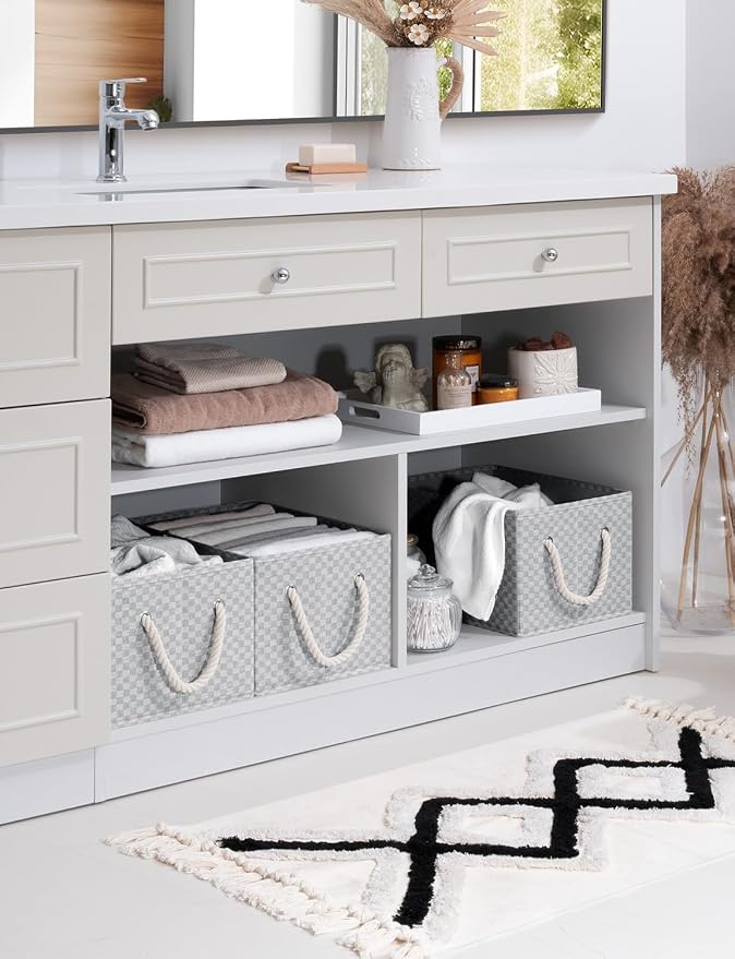 StorageWorks Storage Baskets for Shelves, Foldable Fabric Closet Storage Bins - Image 7