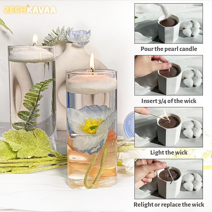 Unscented Brown Pearled Candle 18oz Luxury Sand Candle Granulated Wax - Image 6