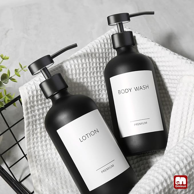 GMISUN Black Soap Dispenser, 2 Pack Matte Black Hand Soap Dispensers - Image 8