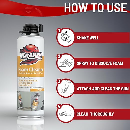Kraken Bond Spray Foam Gun Cleaner - Image 5