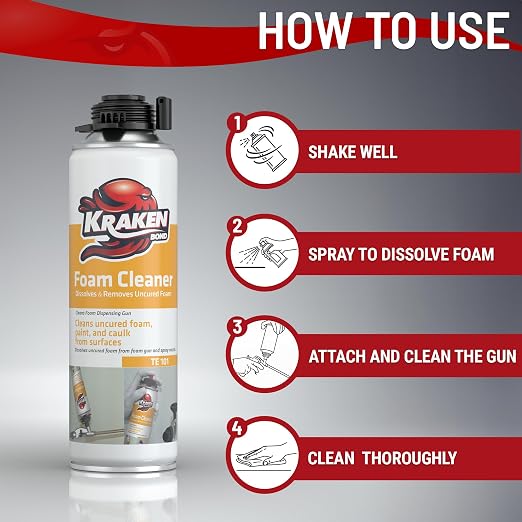 Kraken Bond Spray Foam Gun Cleaner - Image 5