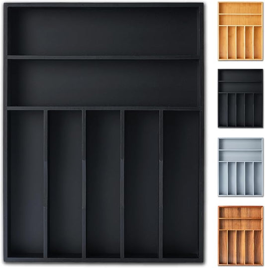 Silverware Organizer, 12.5 Inch Utensil Organizer Kitchen Drawer Organizer by Sunbreath