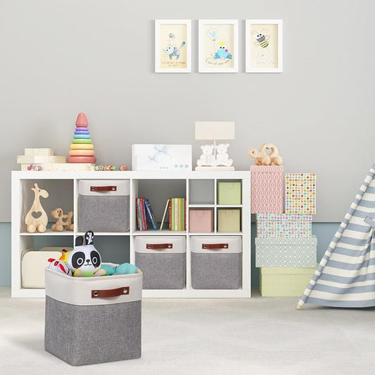 Univivi 10.5 Inch Fabric Cube Bins - Image 2