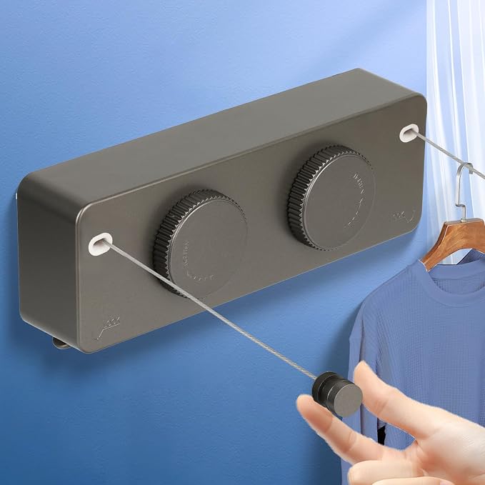 Retractable Clothesline Indoor Outside Heavy-Duty, Upgrade 304 Double Stainless by Coltovia
