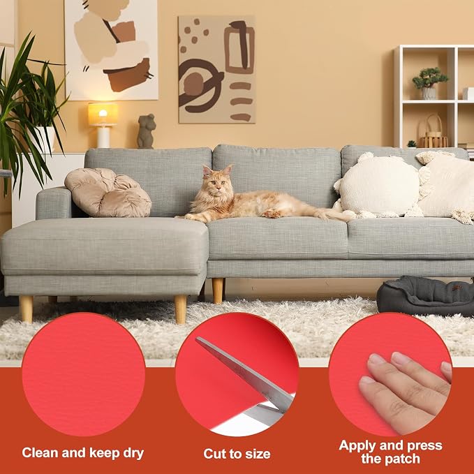 PATIKIL Leather Patches Tape for Furniture, 6.3 x 61 Inch Self Adhesive Vinyl - Image 3