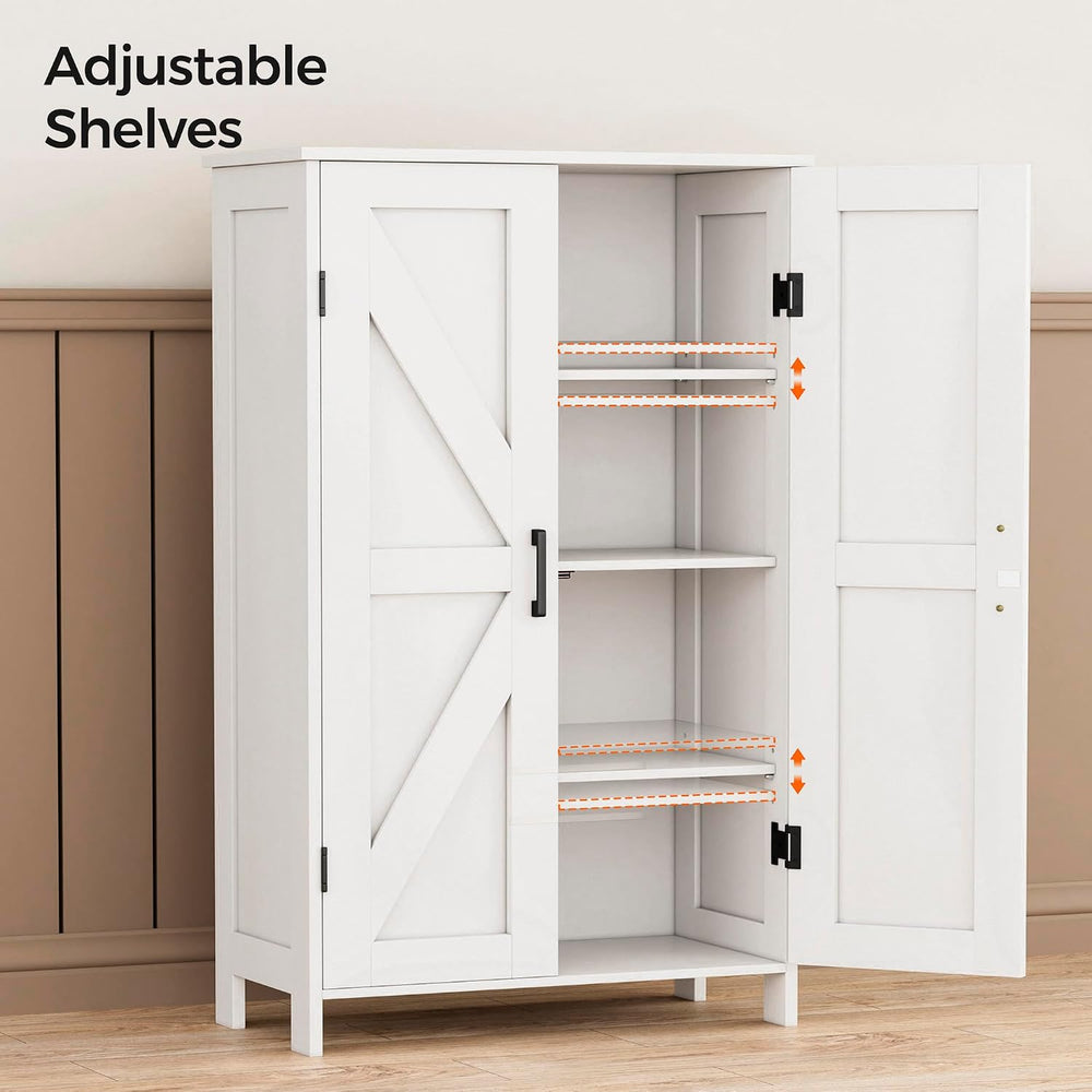 Homleke 43.3" H Farmhouse Bathroom Storage Cabinet with Adjustable Shelves