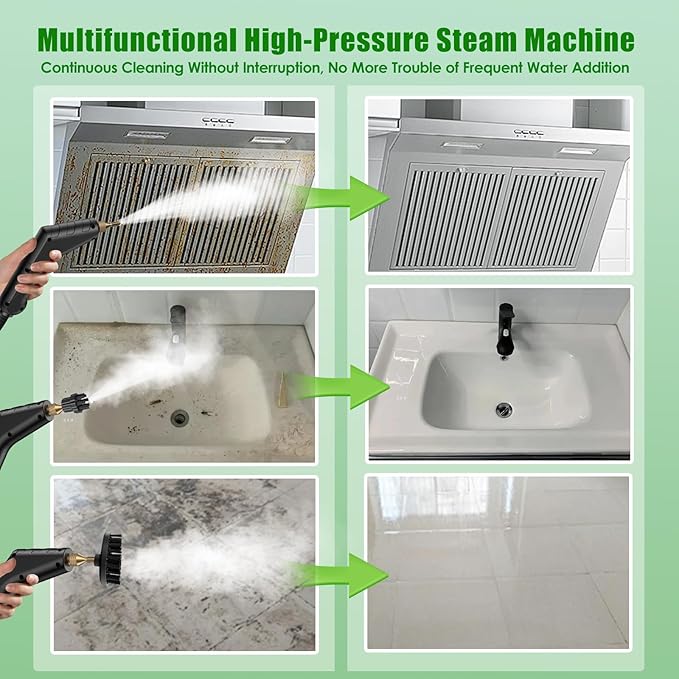 8-in-1 Handheld Steam Cleaner, 2200W High Pressure Steam Cleaner, 1.2L Portable - Image 6