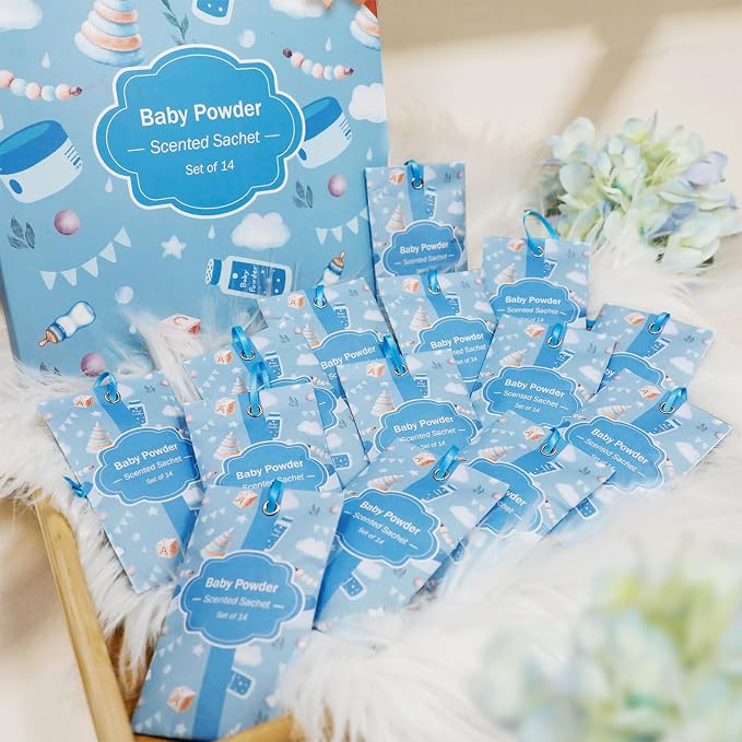 SCENTORINI Scented Sachets for Drawers and Closets, Baby Powder Scent 14 Pack - Image 5