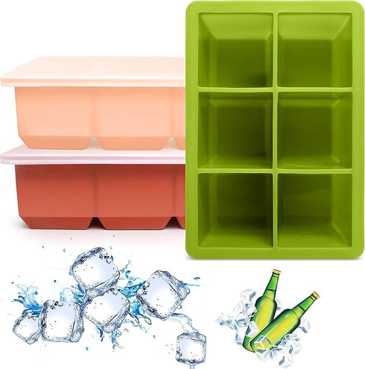 Silicone Ice Cube Trays 3 Pack by Excnorm