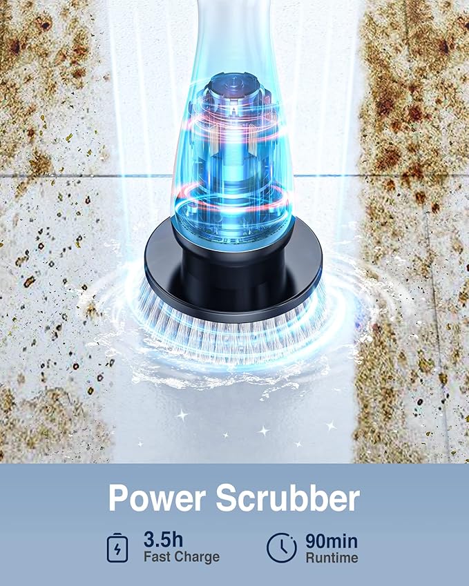 LABIGO Electric Spin Scrubber LA1 Pro, Cordless Spin Scrubber - Image 2