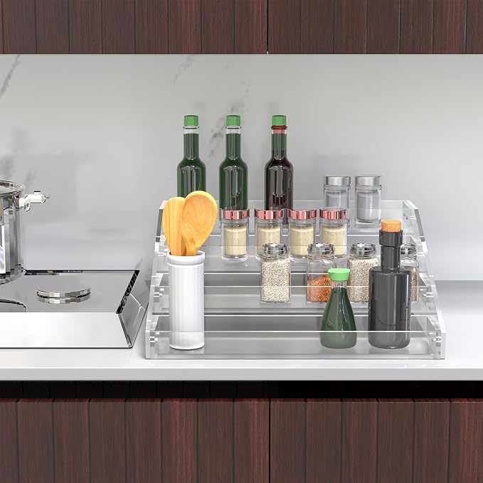 PMMASTO Widen Tiered Spice Rack, Seasoning Organizer, Kitchen Organization and - Image 2