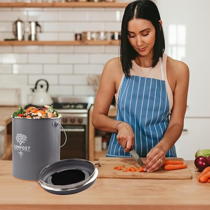 Kitchen Countertop Compost Bin, Odor Resistant Indoor Compost Bin - Image 7