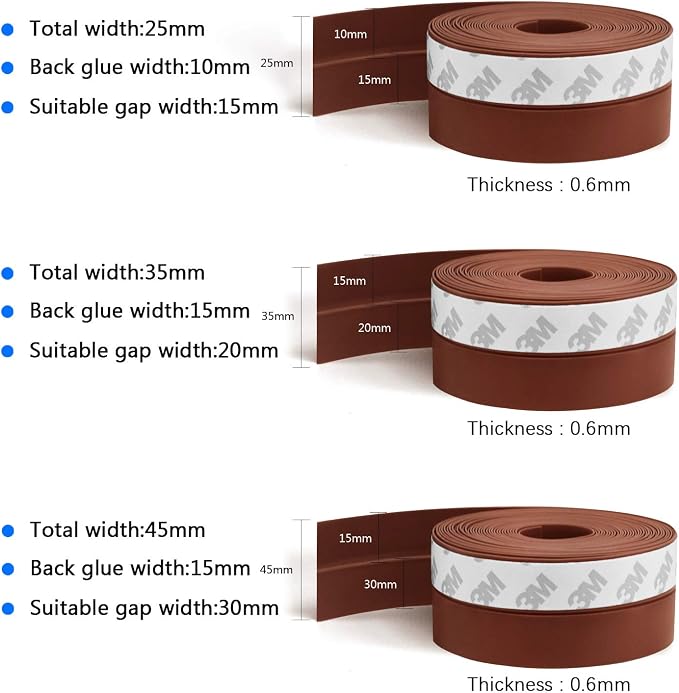 TAROSE Weather Stripping, Silicone Door Seal Strip Door, 16 Feet Long - Image 2