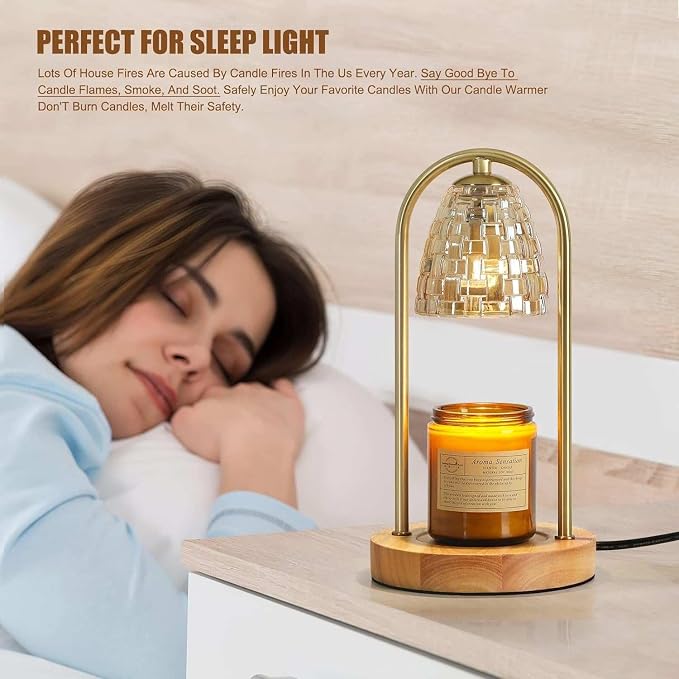 Candle Warmer Lamp with Timer and Dimmer, Electric Scented Wax Warmer - Image 8
