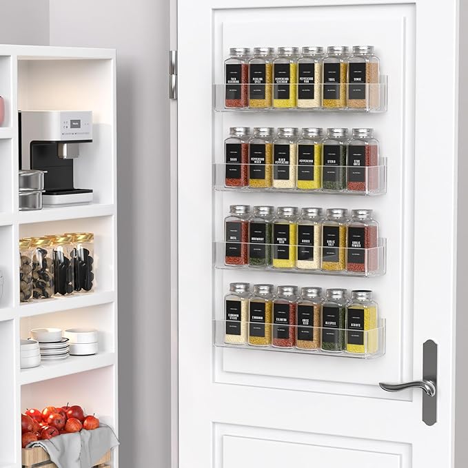 PMMASTO Adhesive Acrylic Spice Rack Organizer - Image 4