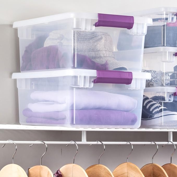 Sterilite 12-Pack 15 Quart ClearView Latch Box, Stackable Organizer Bins - Image 7
