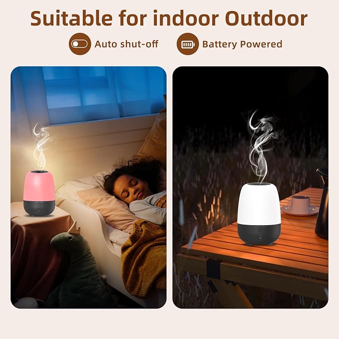 150ML Cordless Essential Oil Diffuser, Built-in 6000mAH Rechargeable Battery - Image 6