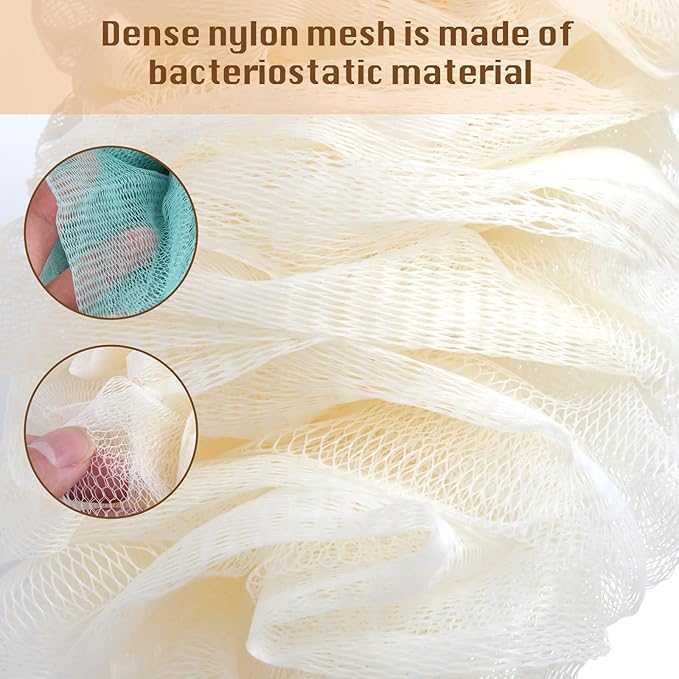 2Pack Back Scrubber for Shower，PIPUHA Loofah Sponge Shower Brush Using Body - Image 4