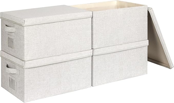 Large 17''x12'' Quart Collapsible Stackable Storage Bins by GraciadecoStorage