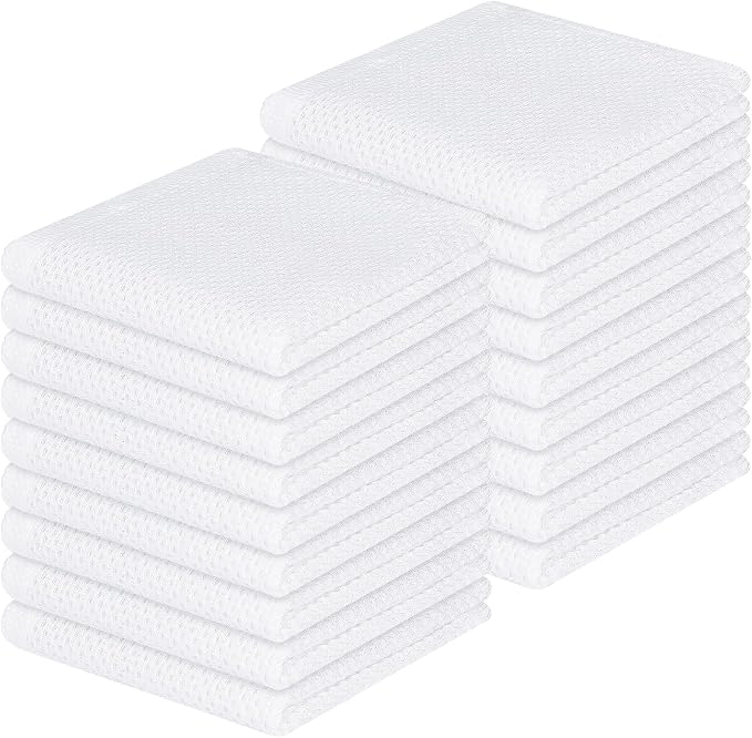 Homaxy 100% Cotton Waffle Weave Kitchen Dish Cloths, Ultra Soft Absorbent Quick by Homaxy