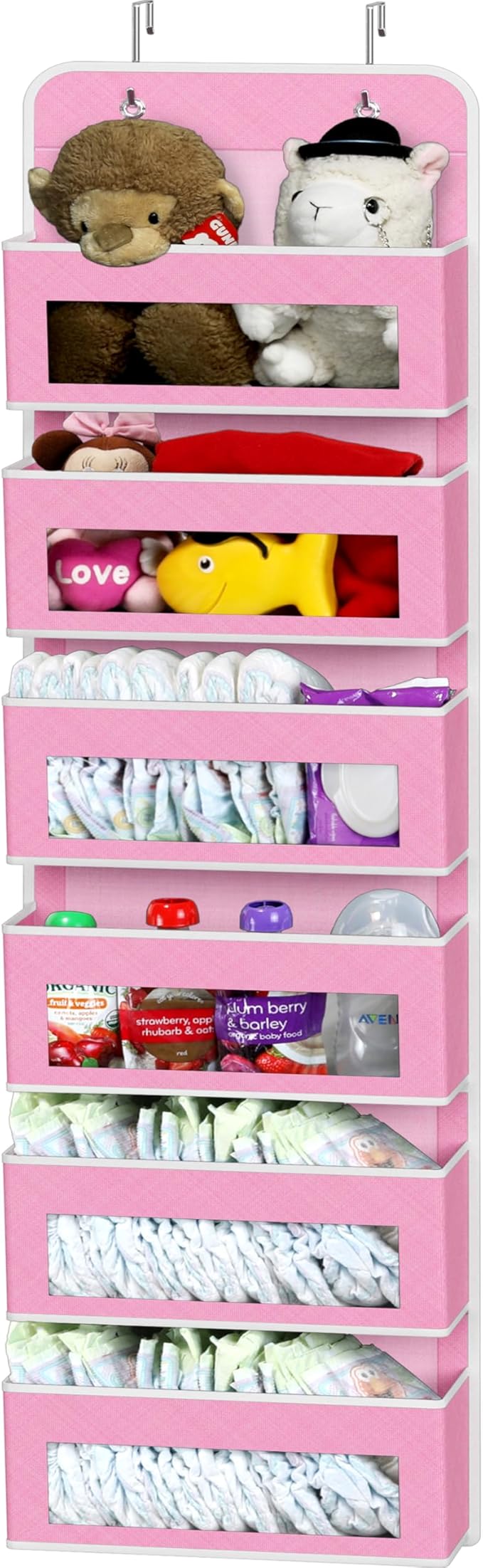 Simple Houseware 6 Clear Window Pocket Over Closet Door Storage Hanging by SimpleHouseware