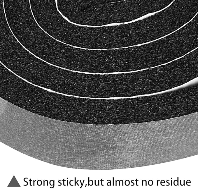 2 Rolls 1/2 Inch W 1/4 T Weather Stripping Air Conditioner Open Cell Foam Seal - Image 2
