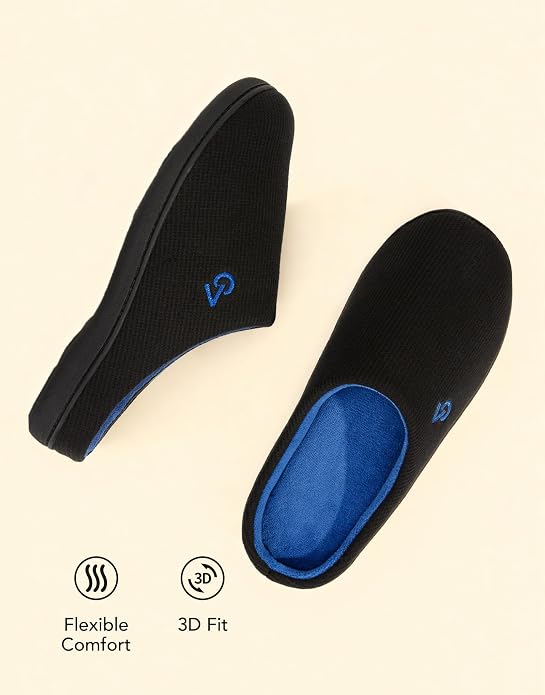 VeraCosy Men's Two-Tone Memory Foam House Slippers Indoor Outdoor Durable - Image 5