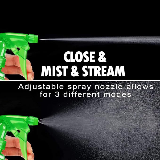 Spray Bottles - 3 Pack, 16 oz - Mist/Stream, Bright Colors, Leak Proof - Image 2