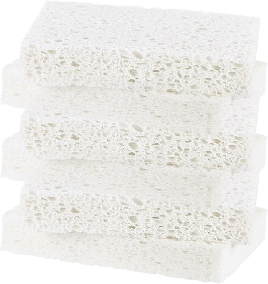 6-Pack Kitchen Sponges, Condense Eco Cellulose Non-Scratch Scrub Heavy Sponge by MMETERXITY