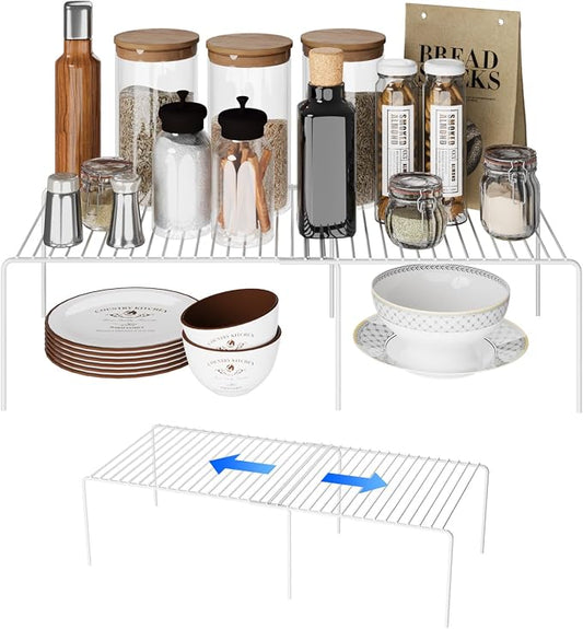 Expandable Storage Shelf, Pantry Organizers and Storage, Adjustable Rustproof by DPZM