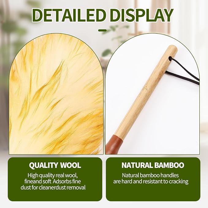 Natural Lambswool Duster 20 Inch Handheld - Image 4