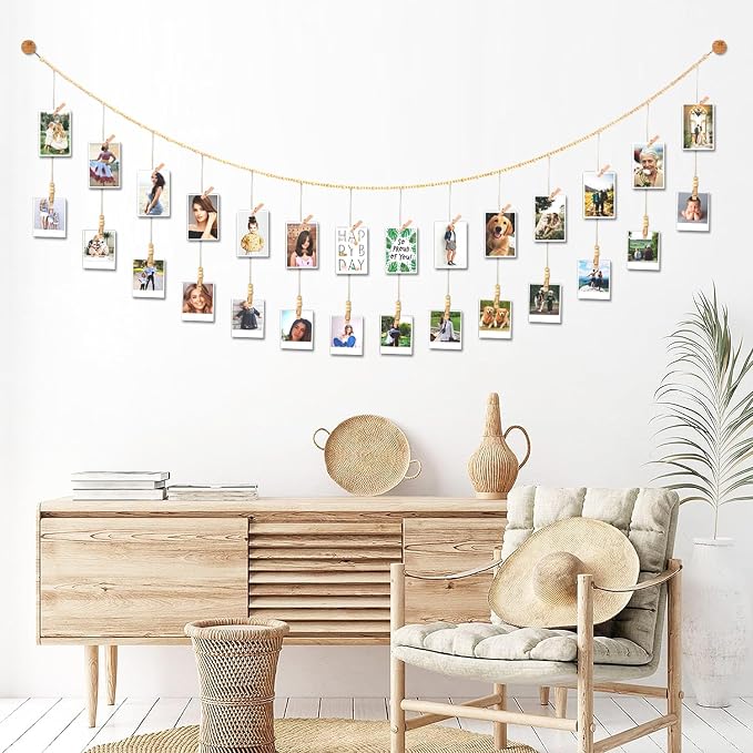 8 Feet Wooden Beads Garland by Yudarte