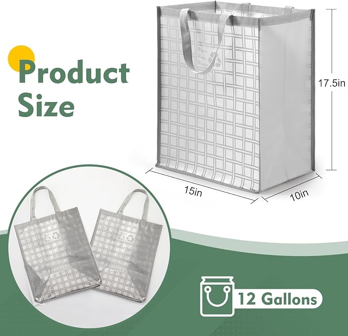 Lily queen Recycle Bin Bags for Kitchen Home Trash Cans Sorting Bins 12 Gallon - Image 2