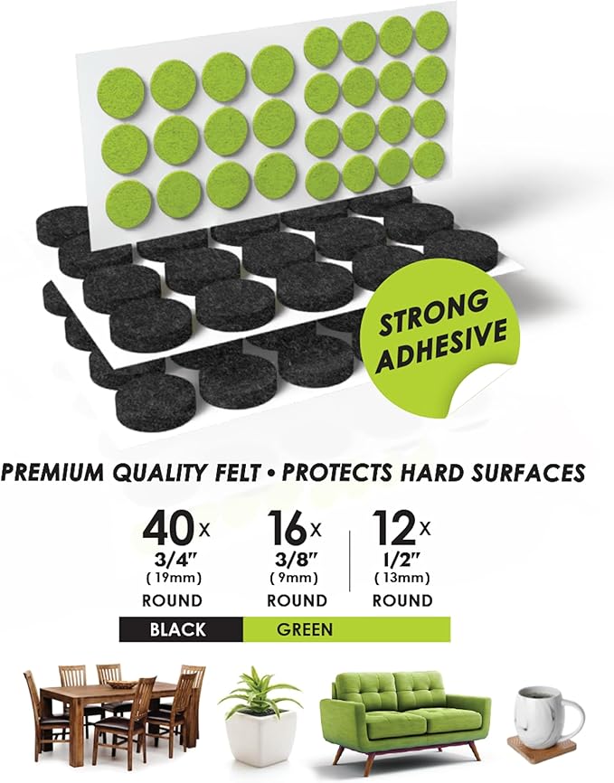 Slipstick Gorilla Felt ¾ Inch Furniture Pads Premium Furniture Pads & Chair Leg - Image 4