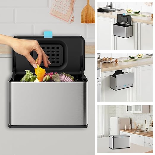 Stainless Steel Hanging Trash Can by LINSSEN