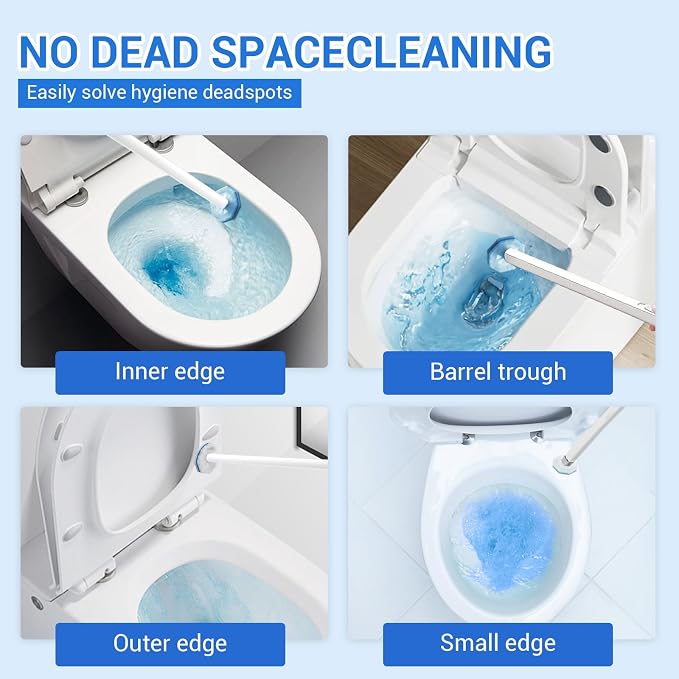 50PC Toilet Bowl Wand Refills, Disposable Toilet Brush Heads, Wall Mounted - Image 5