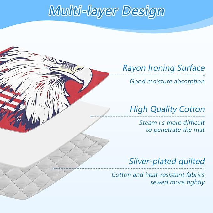 American Flag Bald Eagle Red Ironing Mat - Image 4