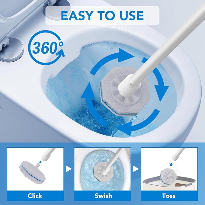 80 Pcs Toilet Wand Refills, Disposable Toilet Brush, Disposable Toilet Bowl - Image 5