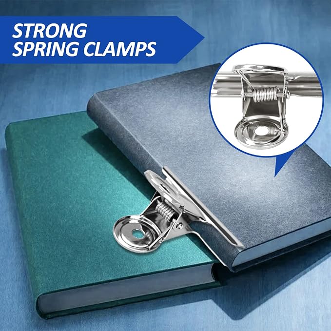 20 Pack Large Metal Hinge Clips 2 Inches Bull Hinge Paper Clips - Image 3