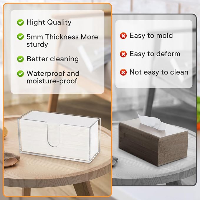 Acrylic Paper Towel Dispenser, Paper Towel Holder Countertop Clear Multi - Image 6